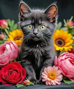Baby Black Cat 5D Diamond Painting