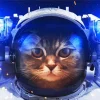 Cat Wearing An Astronaut Helmet 5D Diamond Painting