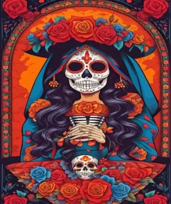 Catrina Sugar Skull 5D Diamond Painting