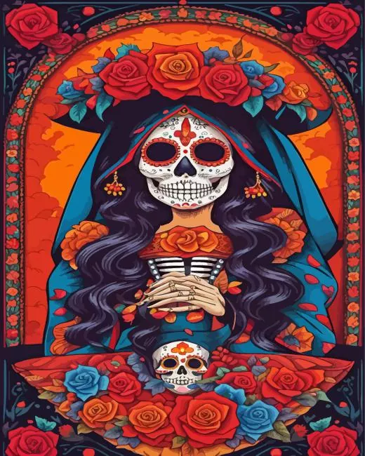 Catrina sugar skull Diamond Paintings Catrina Sugar Skull 5D Diamond Painting