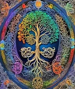 Colorful Celtic Tree Of Life 5D Diamond Painting