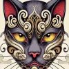 Japanese Cat Mask 5D Diamond Painting