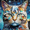 Mosaic Cat 5D Diamond Painting