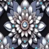 Aesthetic Silver Flower 5D Diamond Painting