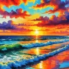 Aesthetic Sunset Beach 5D Diamond Painting