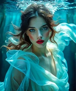 Aesthetic Underwater Lady 5D Diamond Painting