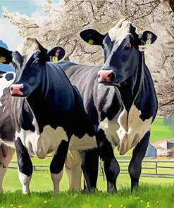 Black And White Cattle 5D Diamond Painting