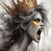 Black And White Screaming Out Art 5D Diamond Painting