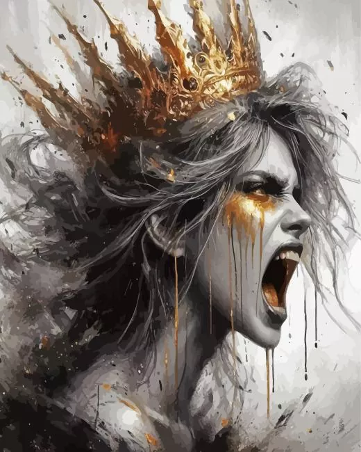 black and white screaming out art Diamond Paintings Black And White Screaming Out Art 5D Diamond Painting