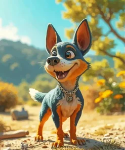 Blue Heeler Art 5D Diamond Painting