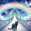 Cat Over The Rainbow Bridge 5D Diamond Painting