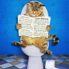 Cat Reading Newspaper 5D Diamond Painting
