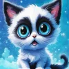 Cat With Big Eyes 5D Diamond Painting