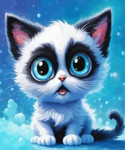 Cat With Big Eyes 5D Diamond Painting
