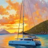 Catamaran Ship Art 5D Diamond Painting