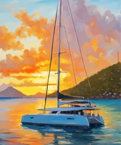 Catamaran Ship Art 5D Diamond Painting