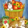 Cats And Apples 5D Diamond Painting