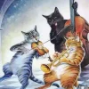 Cats Playing Instruments 5D Diamond Painting