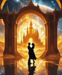 Cool Silhouette Couple Dancing 5D Diamond Painting