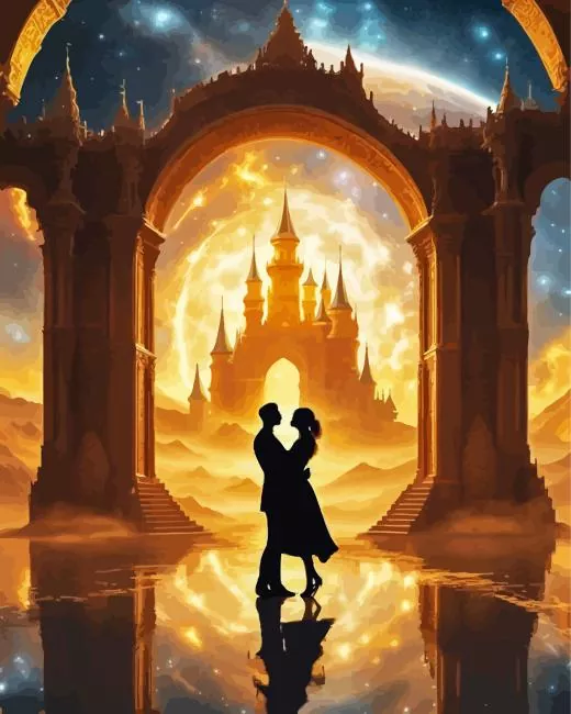 cool silhouette couple dancing Diamond Dotz Cool Silhouette Couple Dancing 5D Diamond Painting