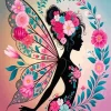 Floral Fairy Silhouette 5D Diamond Painting