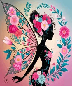 Floral Fairy Silhouette 5D Diamond Painting