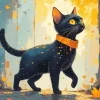 Little Black Cat 5D Diamond Painting