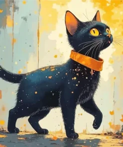 Little Black Cat 5D Diamond Painting