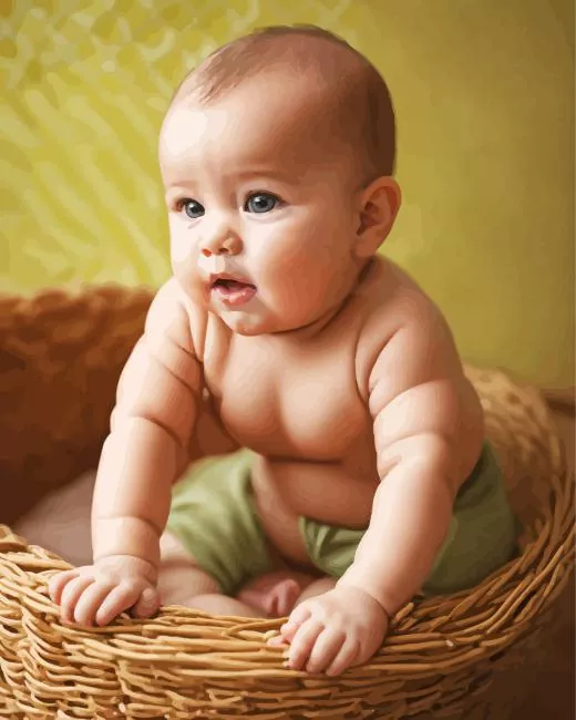 newborn baby Diamond With Numbers Newborn Baby 5D Diamond Painting