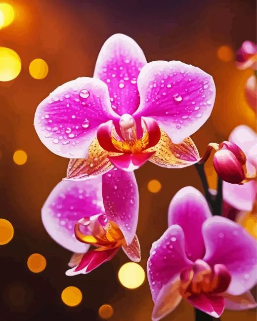 pink orchid Diamond Paintings Pink Orchid 5D Diamond Painting