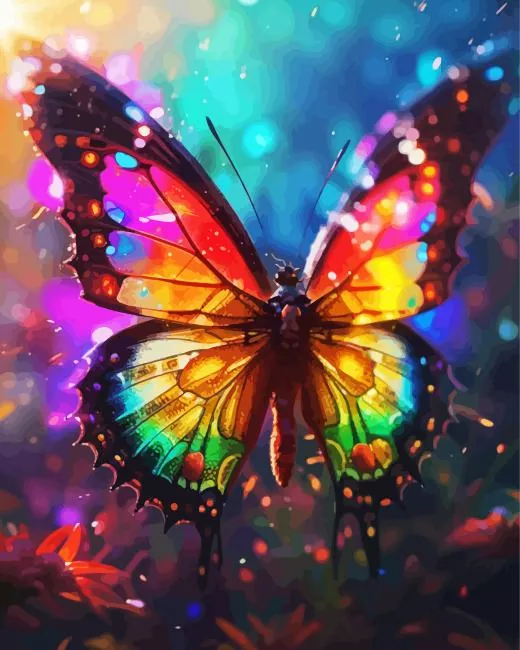 rainbow butterfly Diamond Paintings Rainbow Butterfly 5D Diamond Painting