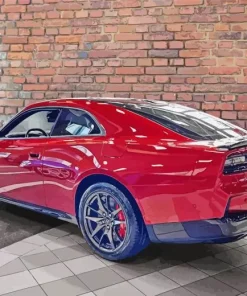 Red Dodge Charger Daytona 5D Diamond Painting