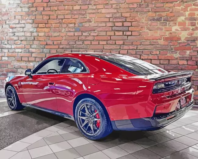red dodge charger daytona Diamond Dotz Red Dodge Charger Daytona 5D Diamond Painting