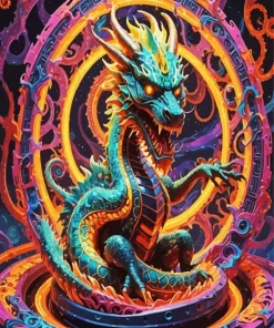 Screaming Dragon Art 5D Diamond Painting