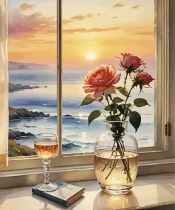 Seascape Window Art 5D Diamond Painting