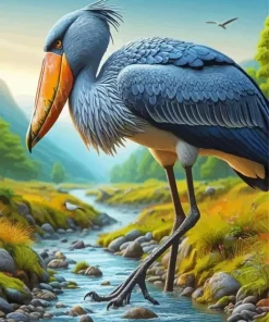 Shoebill Stork Pokemon Art 5D Diamond Painting