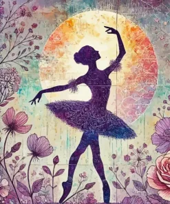 Silhouette Of A Ballerina 5D Diamond Painting