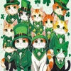 St Patricks Day Cats 5D Diamond Painting