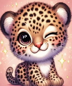 Adorable Baby Cheetah 5D Diamond Painting