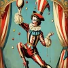 Antique Circus Clown Art 5D Diamond Painting