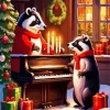 Badgers Christmas Night 5D Diamond Painting