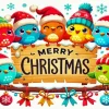 Cartoon Christmas Birds 5D Diamond Painting