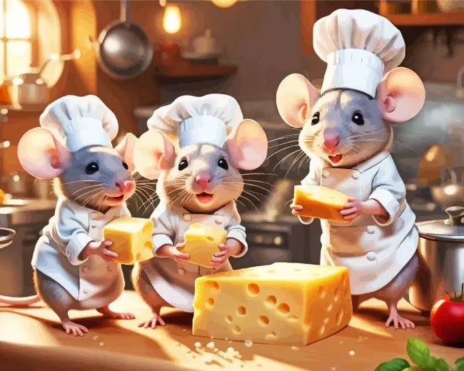 Chef mice Diamond Paintings Chef Mice 5D Diamond Painting