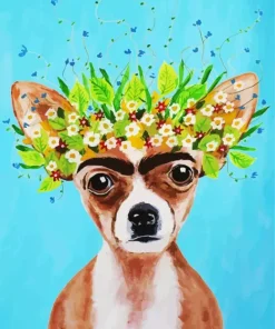 Frida Chihuahua Art 5D Diamond Painting