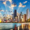 Illinois Chicago Skyline Lake Shore 5D Diamond Painting