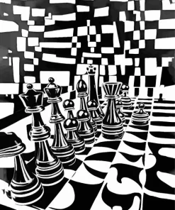 Illustration Chess Board 5D Diamond Painting