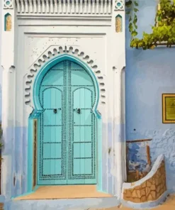 Morocco Chefchaouen Door 5D Diamond Painting