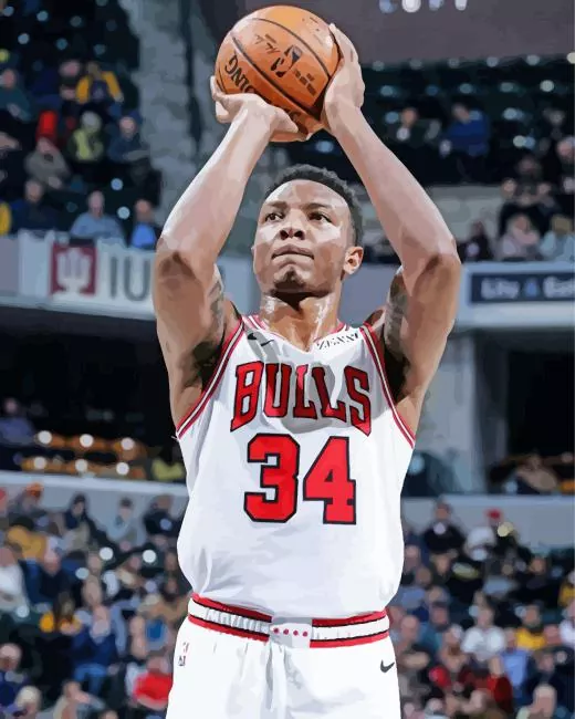 Wendell Carter Jr Chicago Bulls Diamond Paintings Wendell Carter Jr Chicago Bulls 5D Diamond Painting