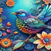 Aesthetic Colorful Bird 5D Diamond Painting