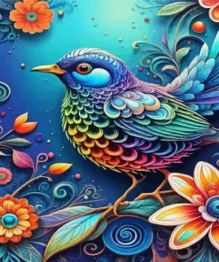 Aesthetic Colorful Bird 5D Diamond Painting